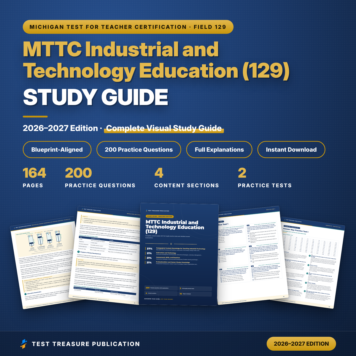 MTTC 129 Industrial and Technology Education Study Guide 2026–2027 | Michigan Teacher Certification Exam Prep