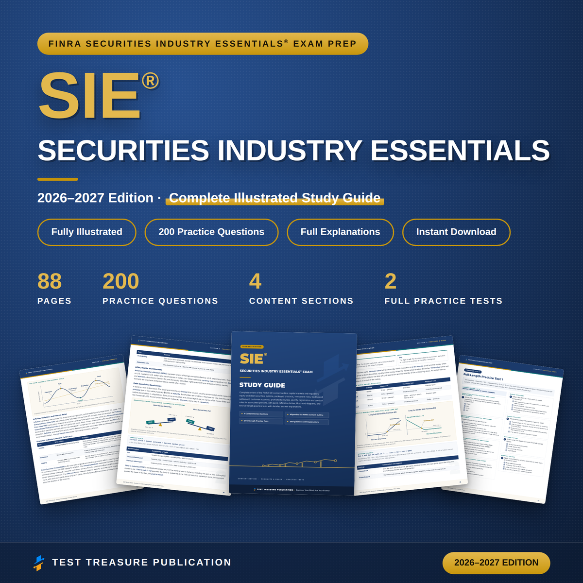 SIE Study Guide 2026–2027 — Redesigned Illustrated Edition | 200 Practice Questions