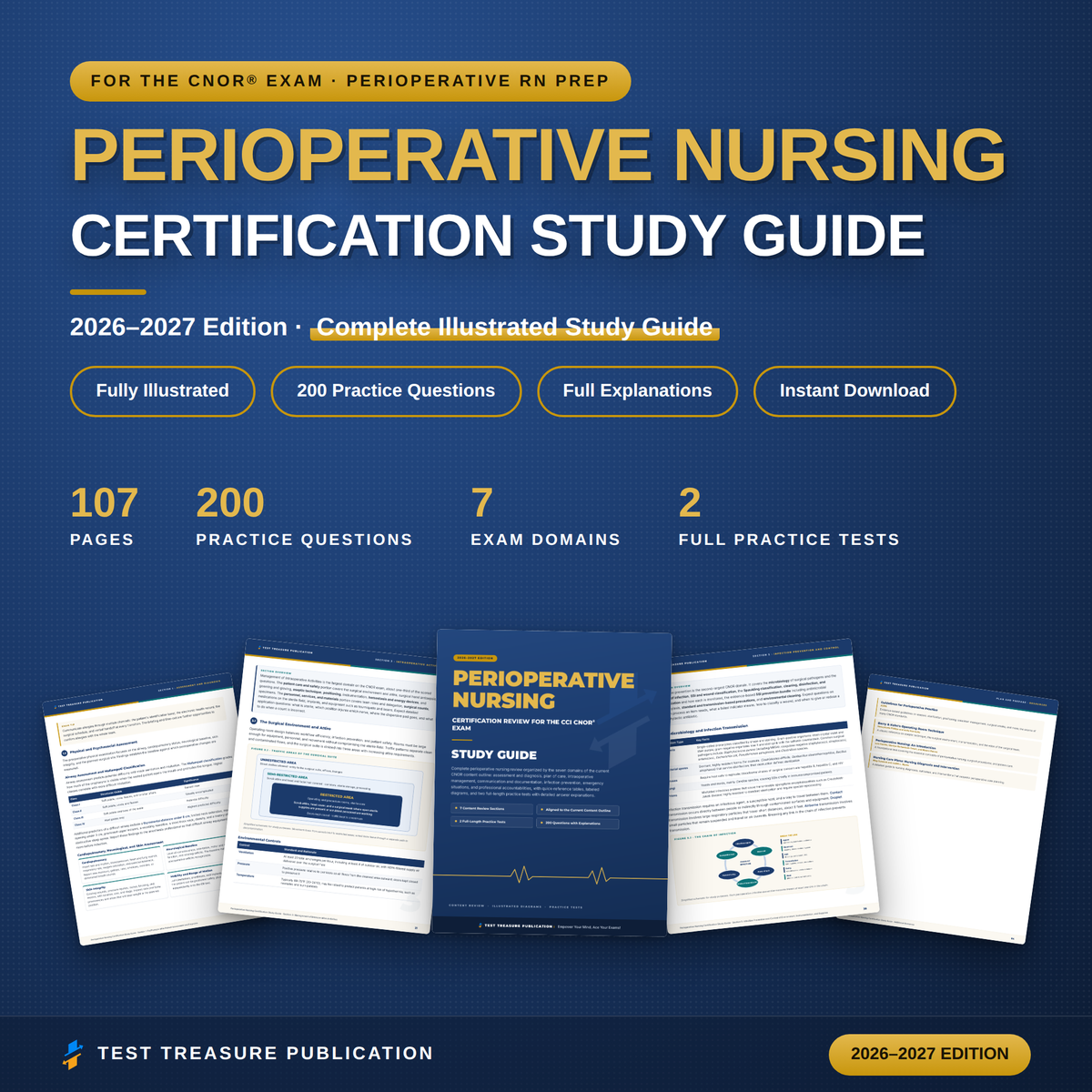 Perioperative Nursing Certification Study Guide 2026-2027 | OR Nurse Exam Review for the CNOR® Exam | 200 Practice Questions | PDF