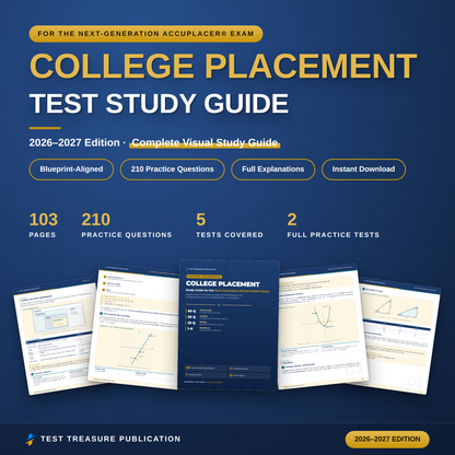 College Placement Test Study Guide 2026-2027 for Next-Gen ACCUPLACER, Math Reading Writing Review, 210 Practice Questions PDF