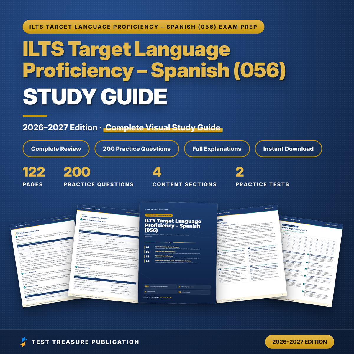 ILTS Target Language Proficiency Spanish (056) Study Guide 2026–2027 | Illinois Bilingual Endorsement Exam Prep + Practice Tests