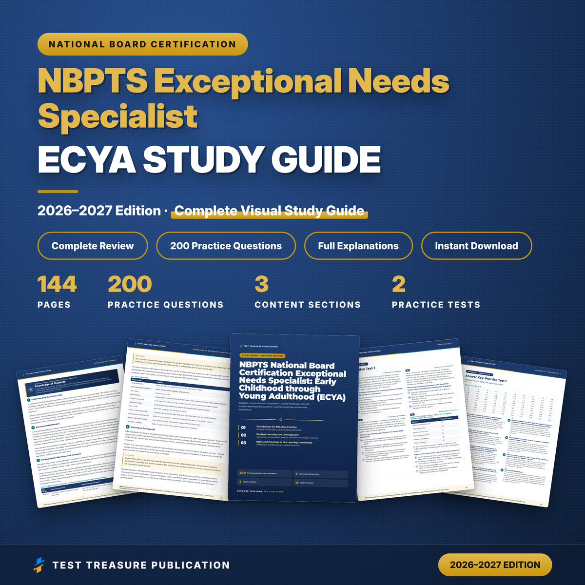 NBPTS Exceptional Needs Specialist Study Guide 2026–2027 | National Board Certification ECYA Component 1 Prep + 200 Practice Questions