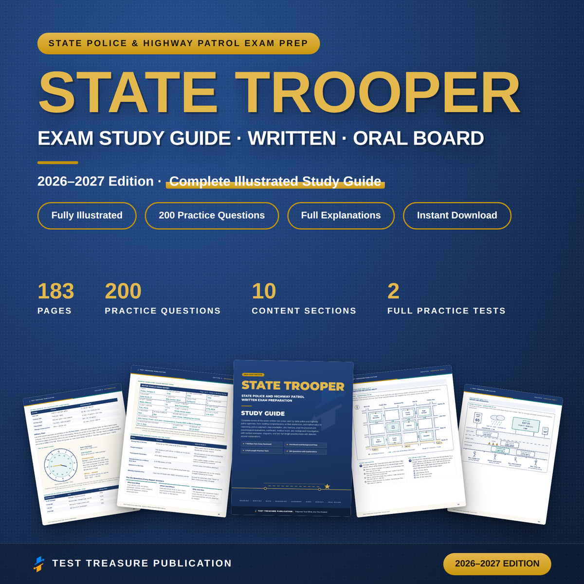 State Trooper Exam Study Guide 2026–2027 | State Police & Highway Patrol Prep