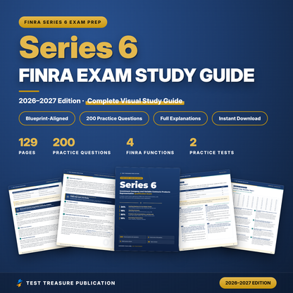 FINRA Series 6 Exam Study Guide 2026–2027 | Investment Company & Variable Contracts Review + 200 Practice Questions | PDF