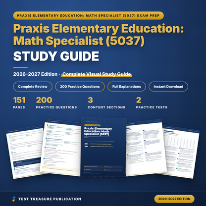 Praxis Elementary Math Specialist (5037) Study Guide 2026–2027 | Math Coach Certification Exam Prep