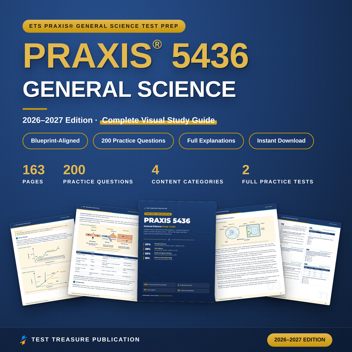 Praxis General Science 5436 Study Guide 2026–2027 | 200 Practice Questions