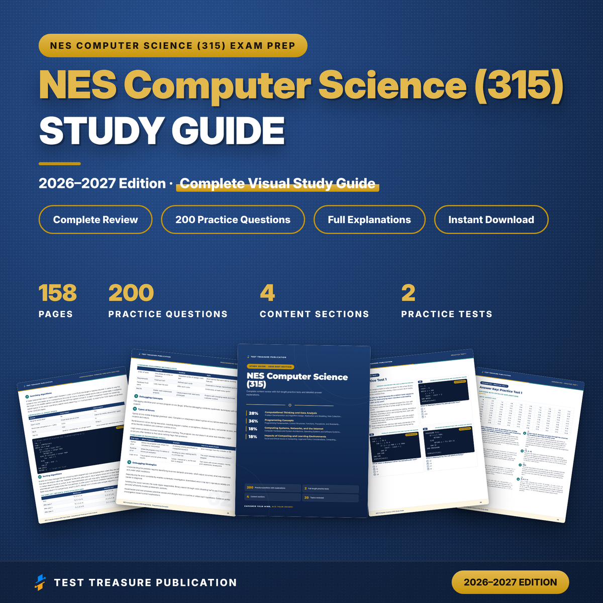 NES Computer Science (315) Study Guide 2026–2027 | Computer Science Teacher Certification Exam Prep