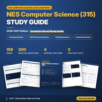 NES Computer Science (315) Study Guide 2026–2027 | Computer Science Teacher Certification Exam Prep