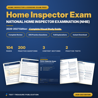 Home Inspector Exam Study Guide 2026–2027 | National Home Inspector Examination NHIE Prep, Illustrated (PDF)