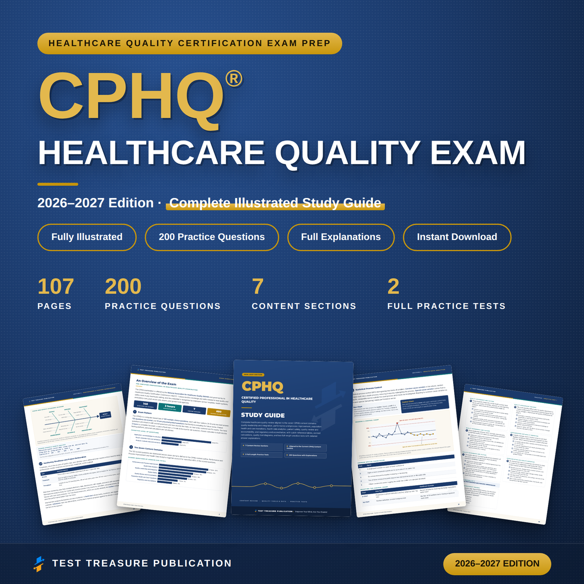 CPHQ Study Guide 2026–2027 — Redesigned Illustrated Edition | 200 Practice Questions