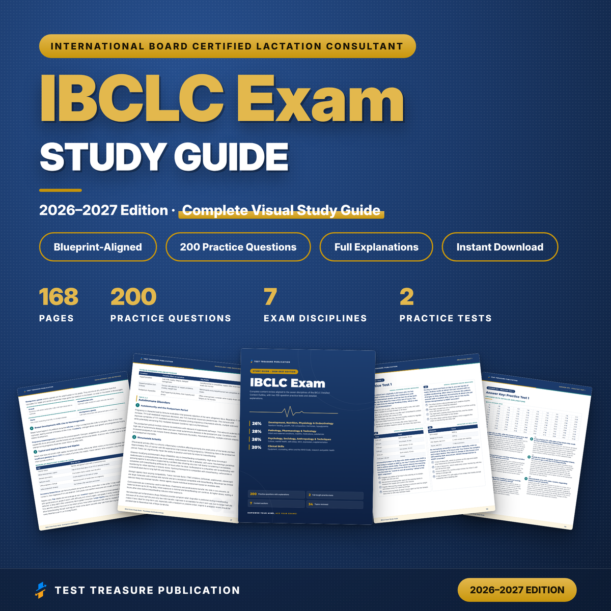 IBCLC Exam Study Guide 2026-2027 | Lactation Consultant Certification Test Prep | 200 Practice Questions PDF