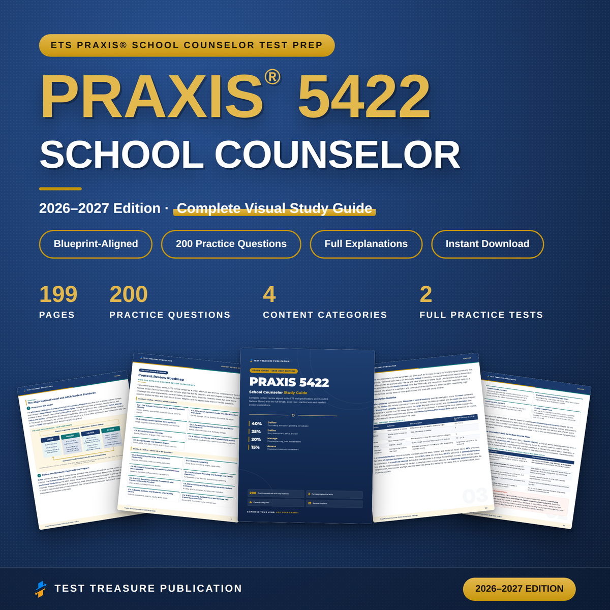 Praxis School Counselor 5422 Study Guide 2026–2027 | 200 Practice Questions