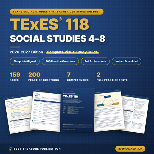 TExES Social Studies 4–8 118 Study Guide 2026–2027 | 200 Practice Questions