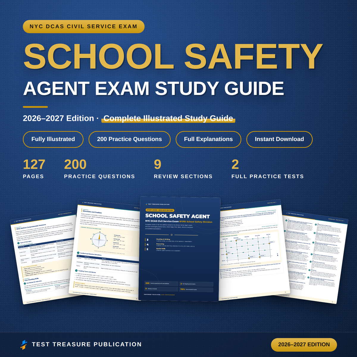 School Safety Agent Study Guide 2026–2027 | NYC DCAS Prep & 200 Practice Questions
