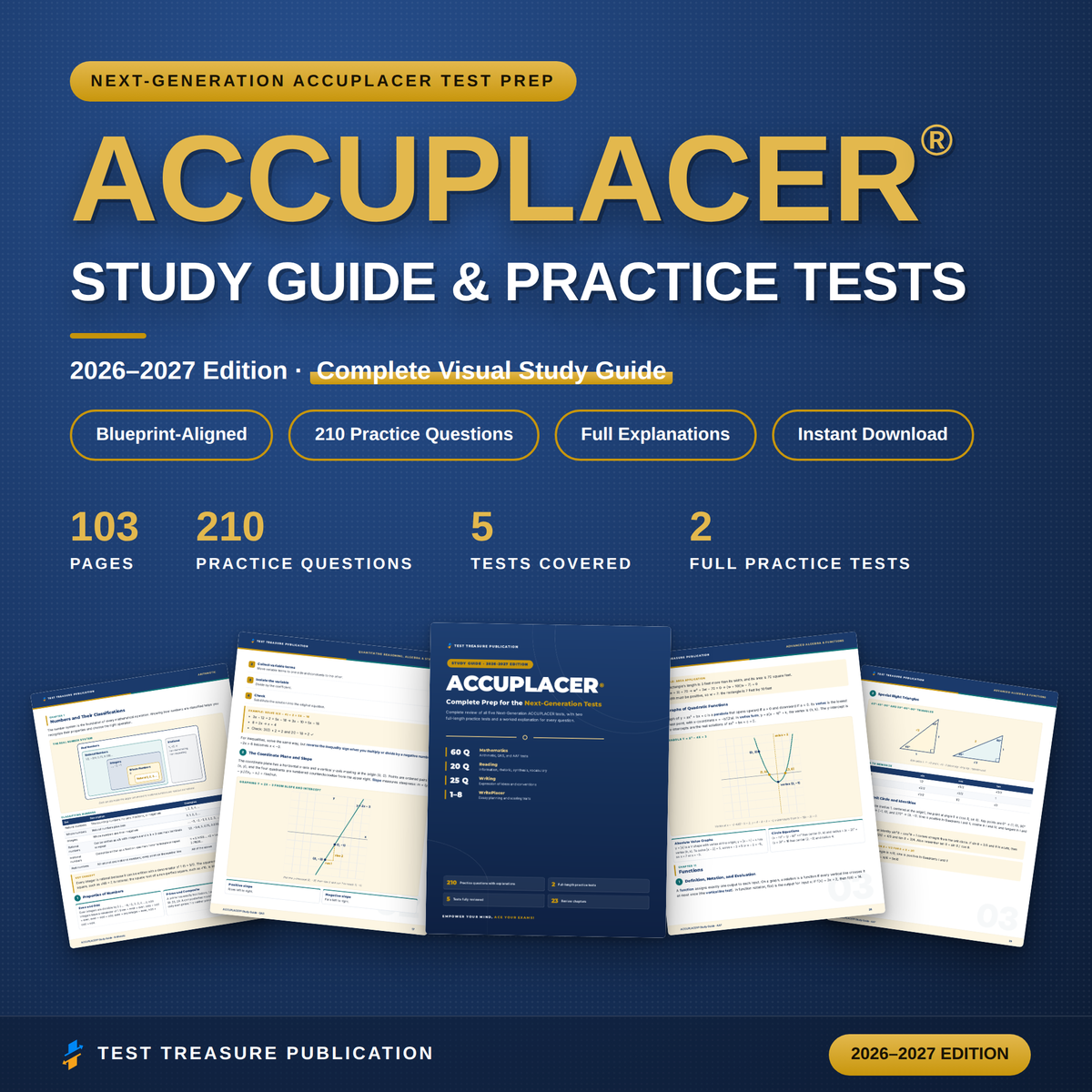 ACCUPLACER Study Guide 2026–2027 | Next-Generation Prep & 210 Practice Questions