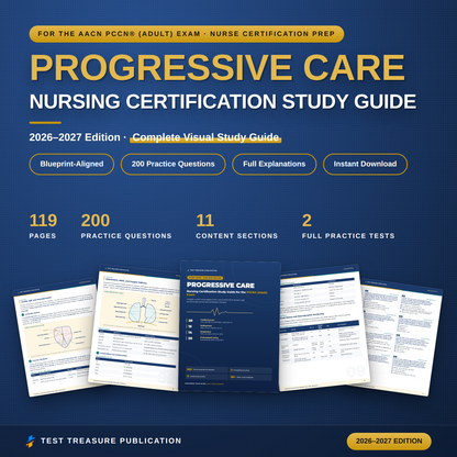 Progressive Care Nursing Certification Study Guide 2026-2027 for the PCCN Exam, 200 Practice Questions, Step Down RN Review PDF