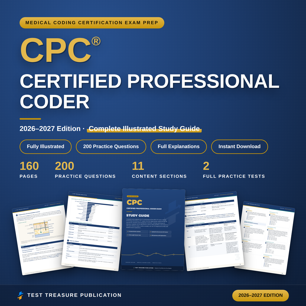 CPC Study Guide 2026–2027 — Redesigned Illustrated Edition | 200 Practice Questions