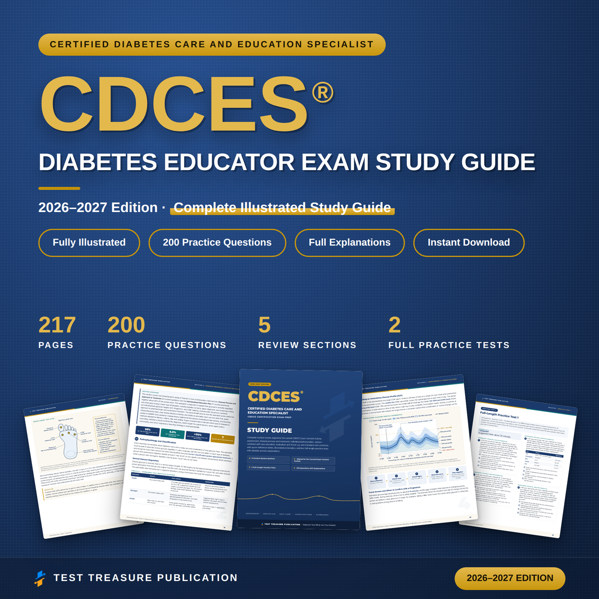 CDCES Study Guide 2026–2027 — Redesigned Illustrated Edition | 200 Practice Questions