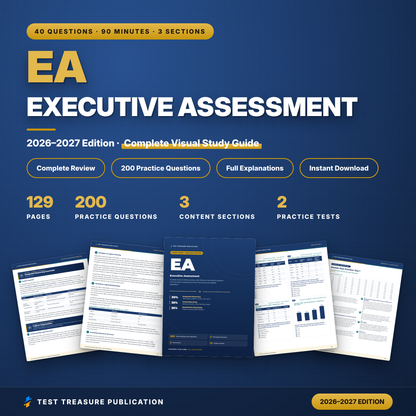 Executive Assessment Study Guide 2026–2027 | GMAC EA Exam Prep for EMBA Admission + 2 Practice Tests, 200 Questions