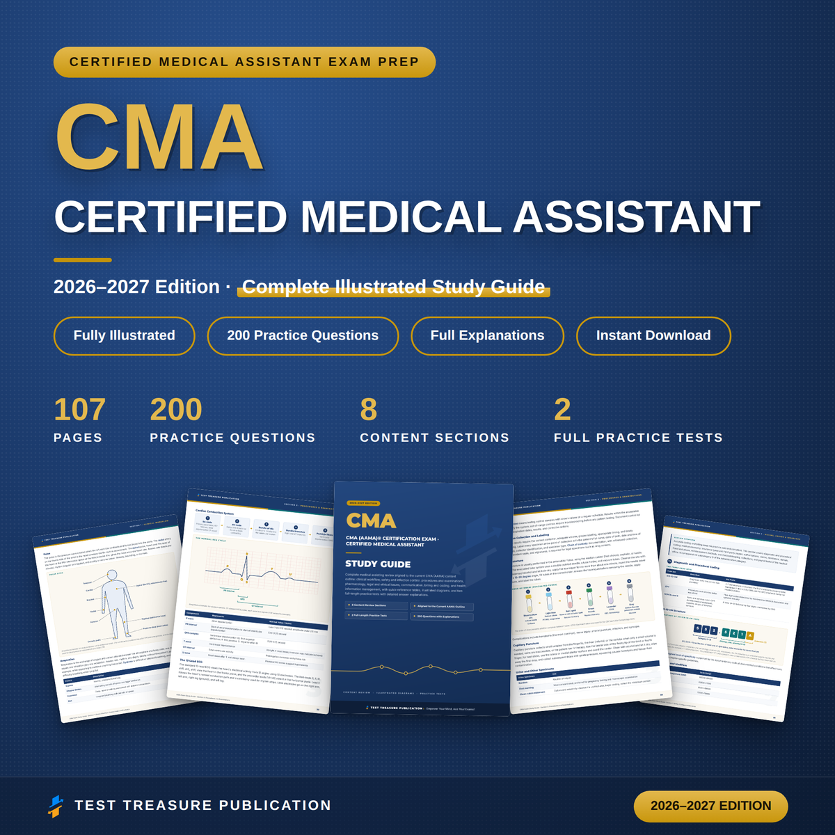 CMA (AAMA) Study Guide 2026–2027 — Redesigned Illustrated Edition | 200 Practice Questions