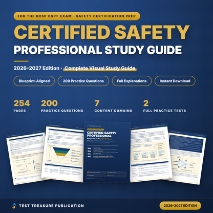 Certified Safety Professional Study Guide 2026-2027 for the BCSP CSP Exam, Safety Certification Prep, 200 Practice Questions, EHS Review
