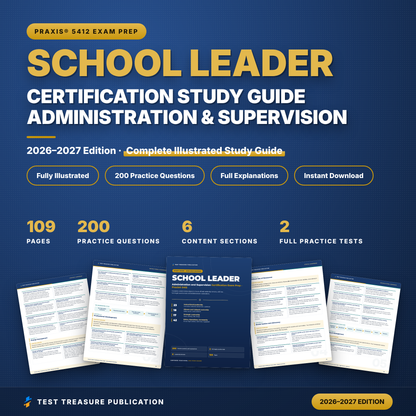 School Leader Certification Study Guide 2026-2027 | Administration and Supervision Exam Prep | 200 Practice Questions | Principal Test PDF