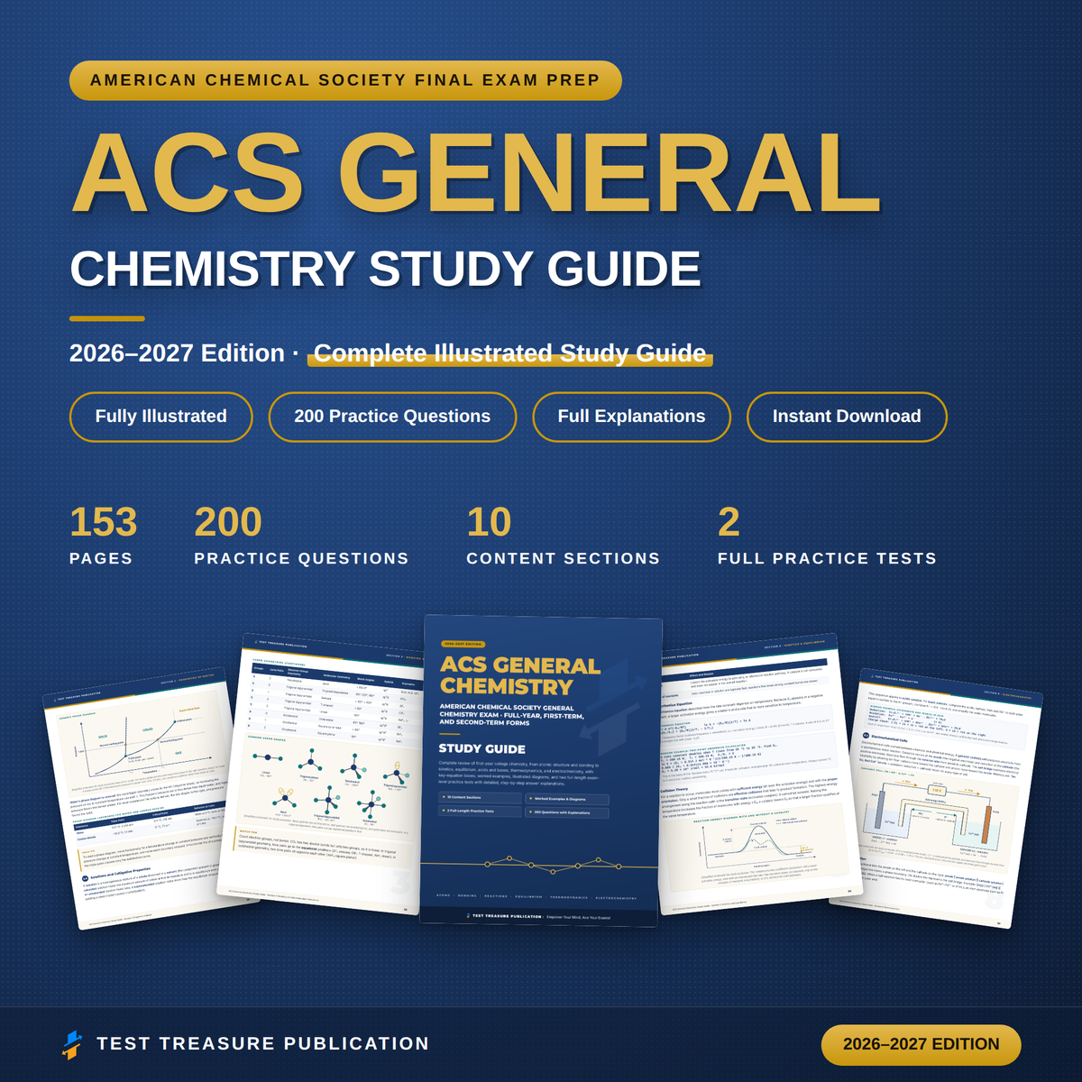 ACS General Chemistry Study Guide 2026–2027 | 200 Practice Questions