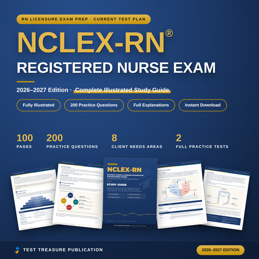 NCLEX-RN Study Guide 2026–2027 — Redesigned Illustrated Edition | 200 Practice Questions