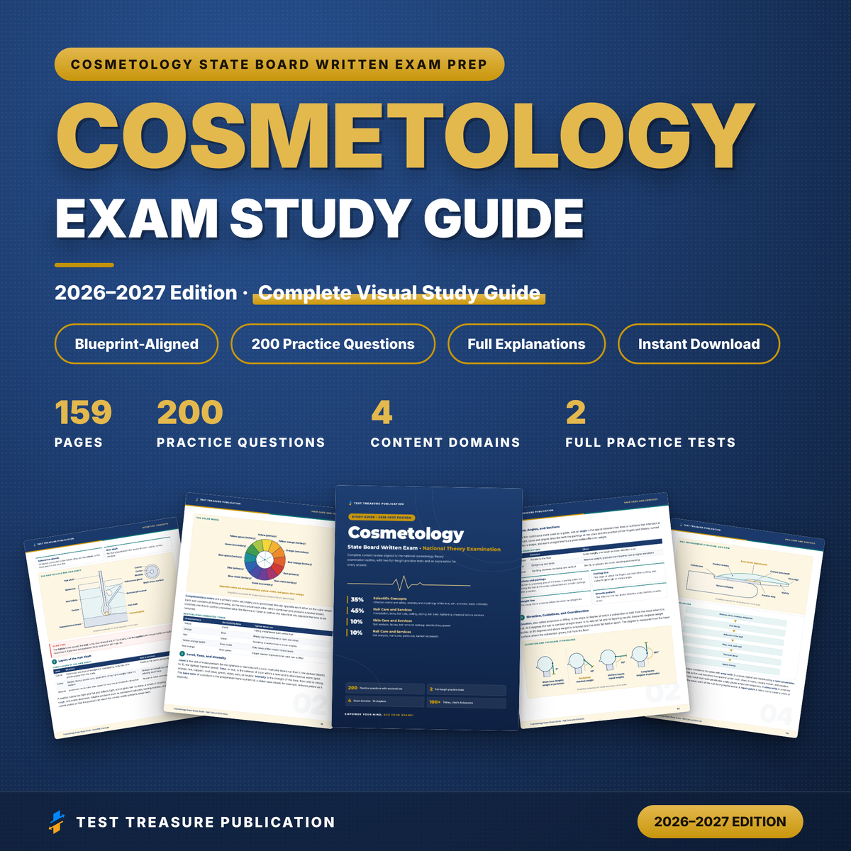Cosmetology State Board Exam Study Guide 2026–2027 | 200 Practice Questions