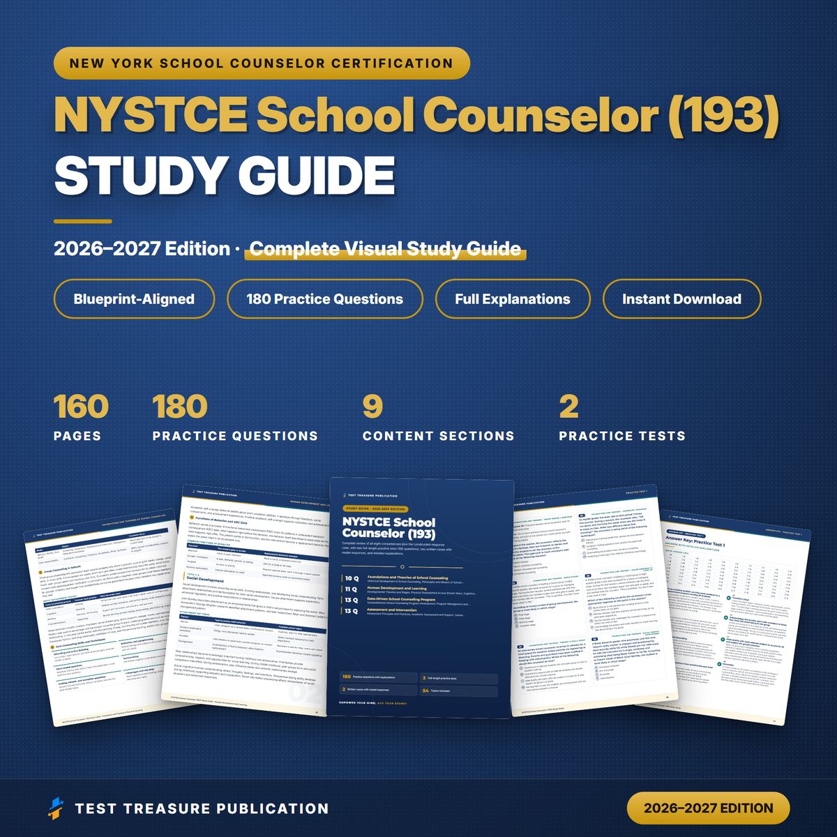 NYSTCE School Counselor (193) Study Guide 2026–2027 | New York School Counselor CST Exam Prep + Practice Tests