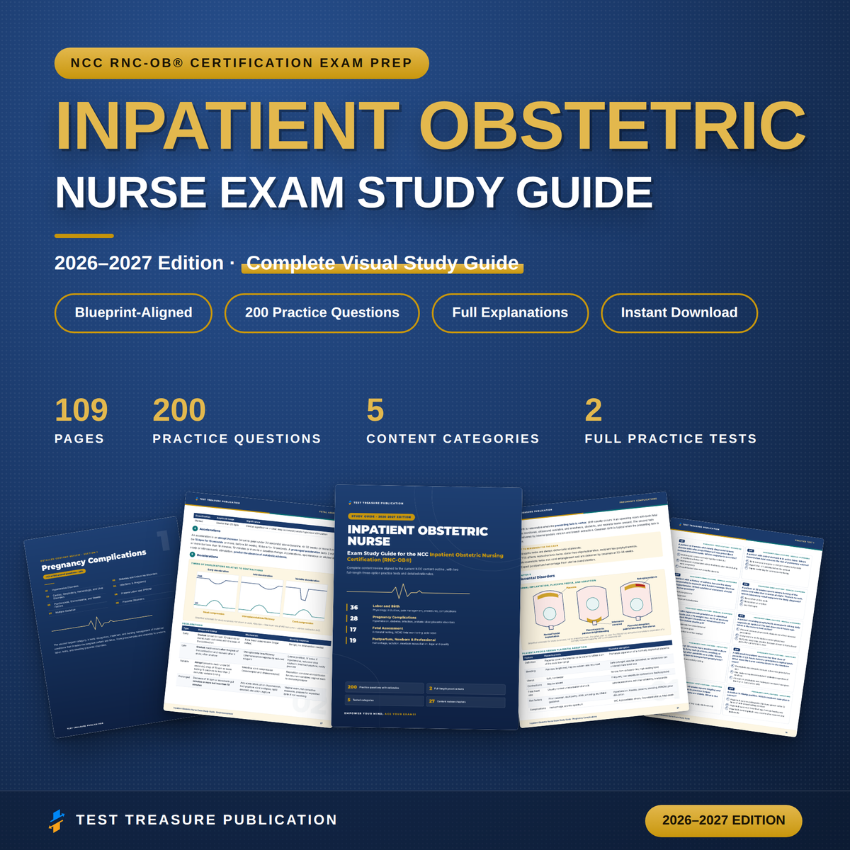 Inpatient Obstetric Nursing Study Guide 2026–2027 | RNC-OB Exam Prep & 200 Questions