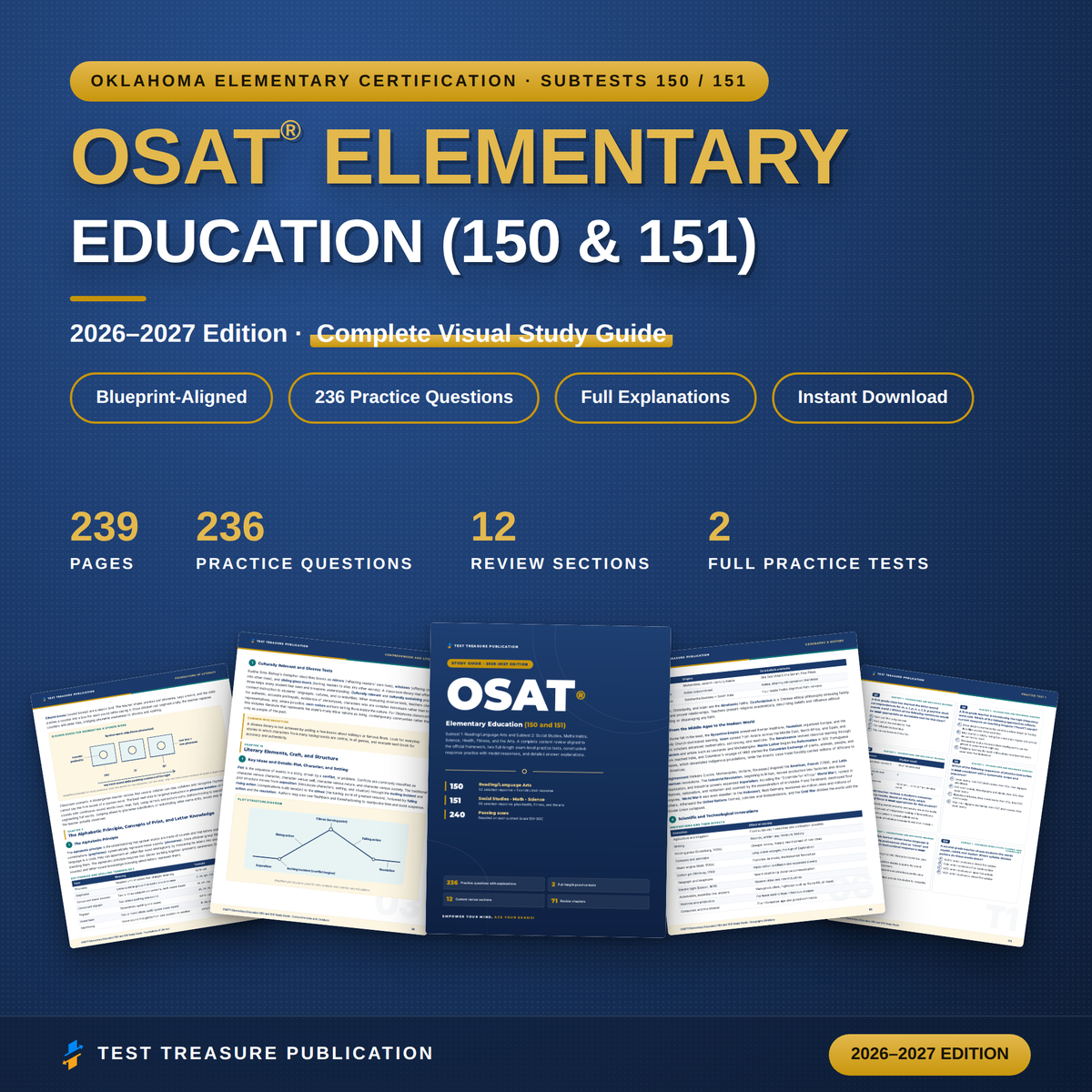 OSAT Elementary Education 150/151 Study Guide 2026–2027 | 236 Practice Questions