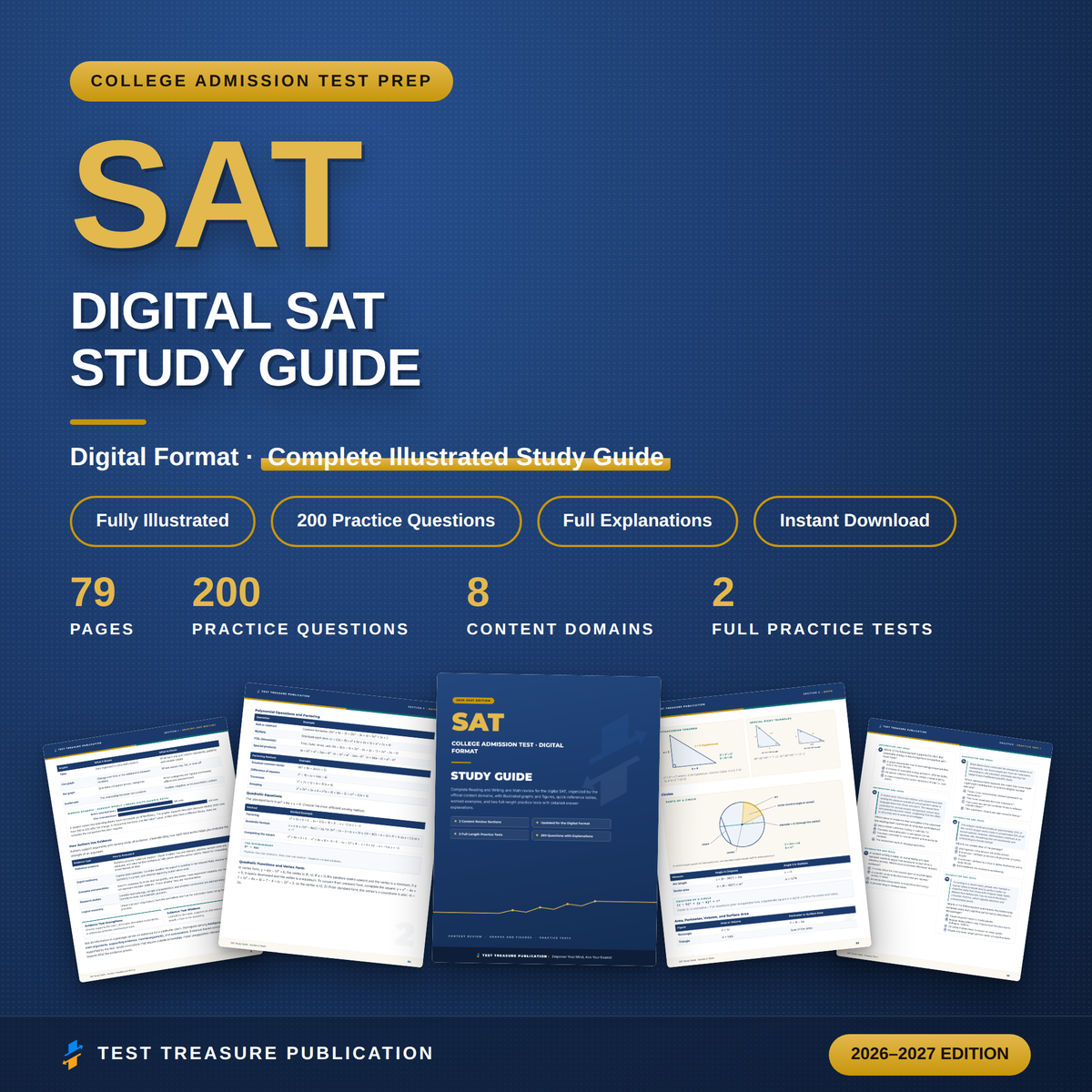 SAT Study Guide 2026–2027 — Redesigned Illustrated Edition | 200 Practice Questions