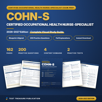 COHN-S Exam Study Guide 2026–2027 | Certified Occupational Health Nurse-Specialist Exam Prep | ABOHN Certification + Practice Tests