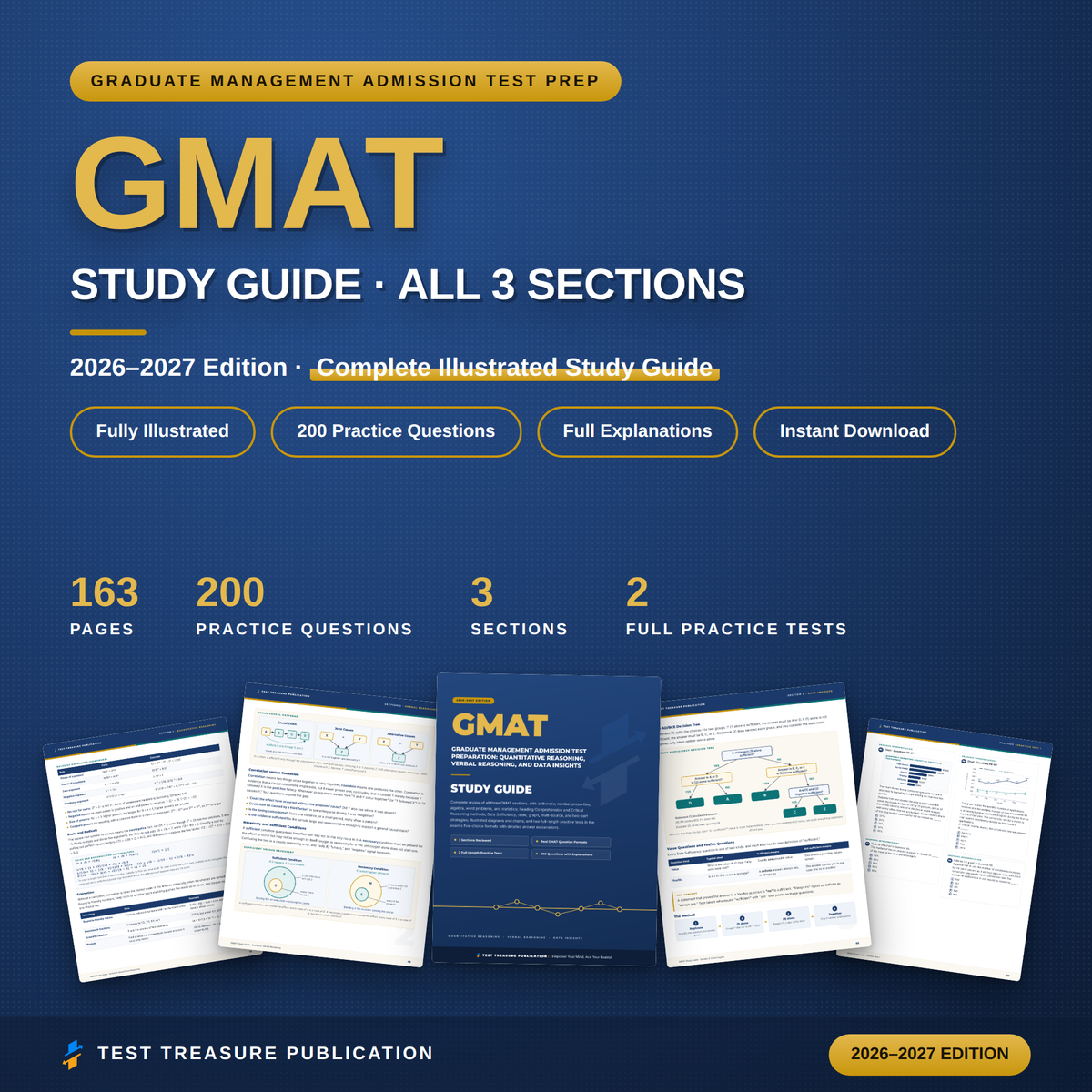 GMAT Study Guide 2026–2027 — Redesigned Illustrated Edition | 200 Practice Questions