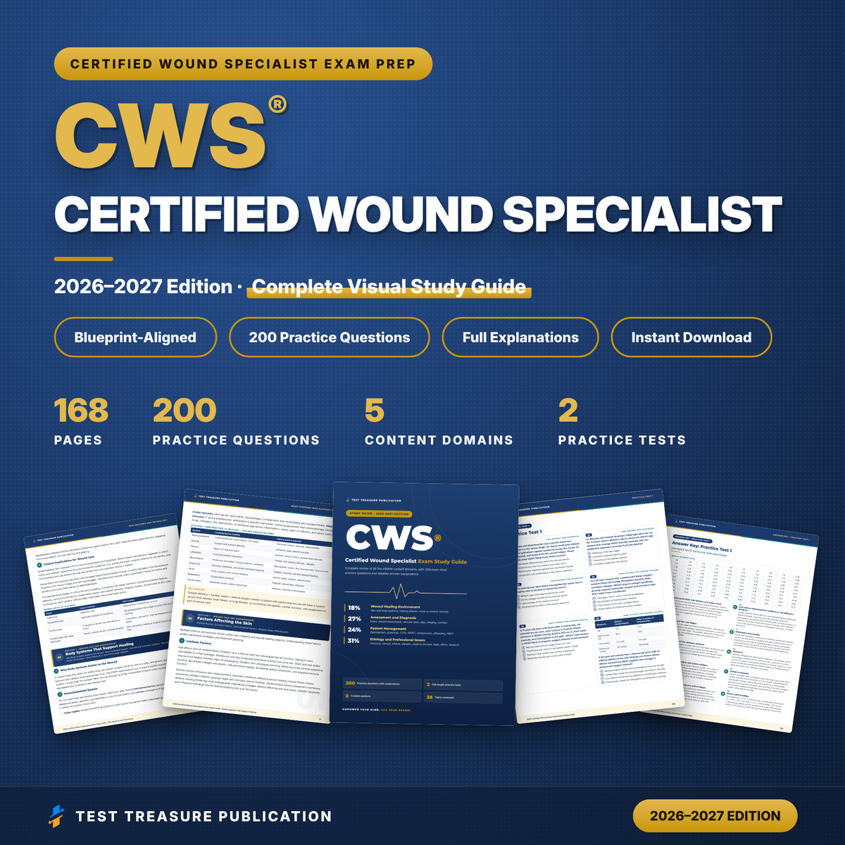 CWS Exam Study Guide 2026–2027 | Certified Wound Specialist Exam Prep | ABWM Wound Care Certification + Practice Tests