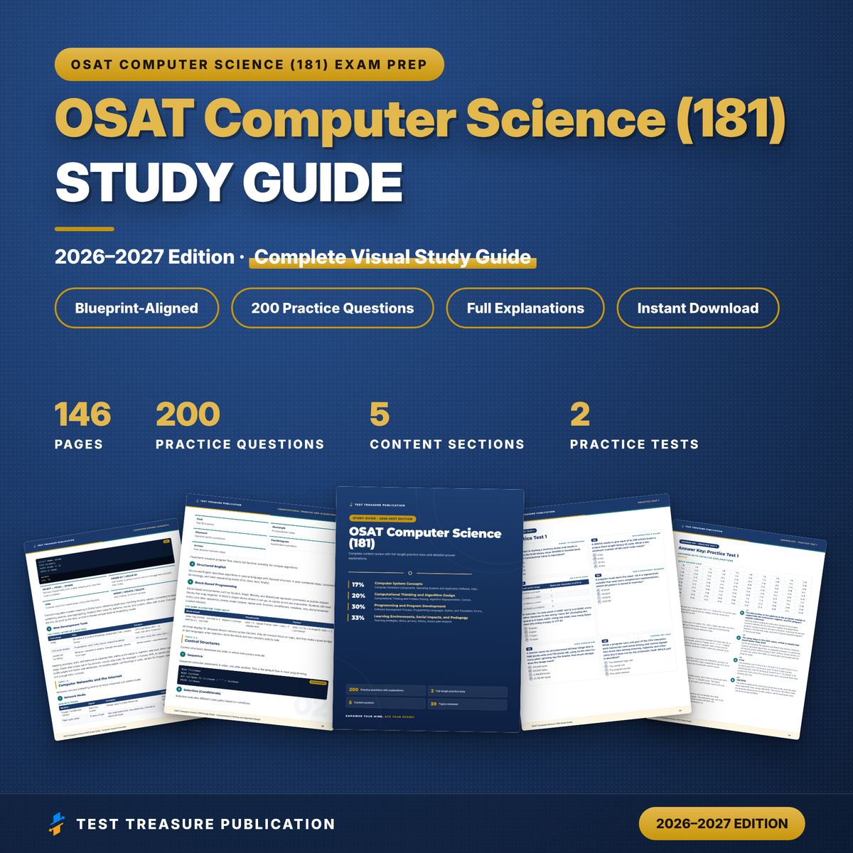 OSAT Computer Science 181 Study Guide 2026–2027 | Oklahoma Computer Science Teacher Certification Exam Prep