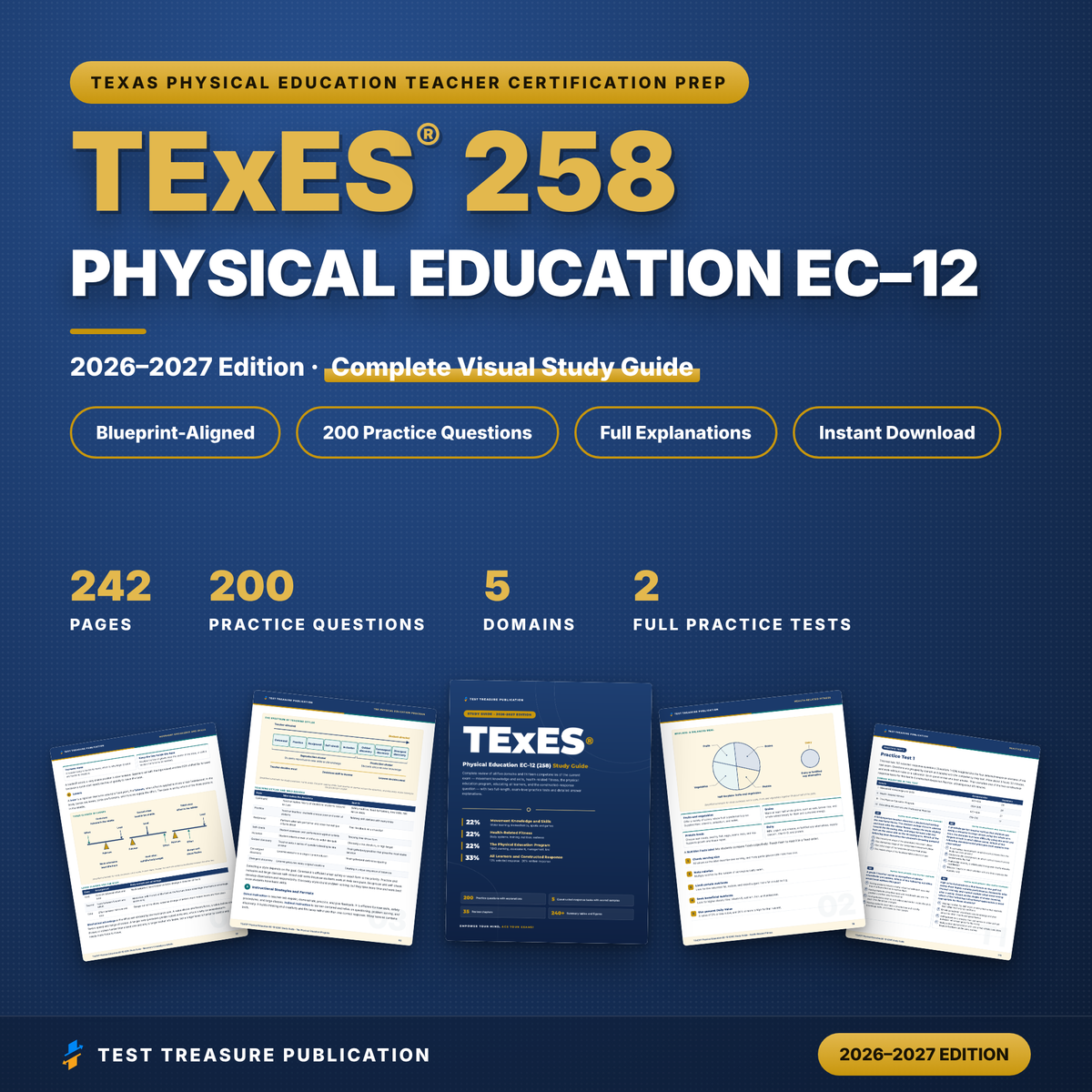 TExES Physical Education EC–12 258 Study Guide 2026–2027 | 200 Practice Questions