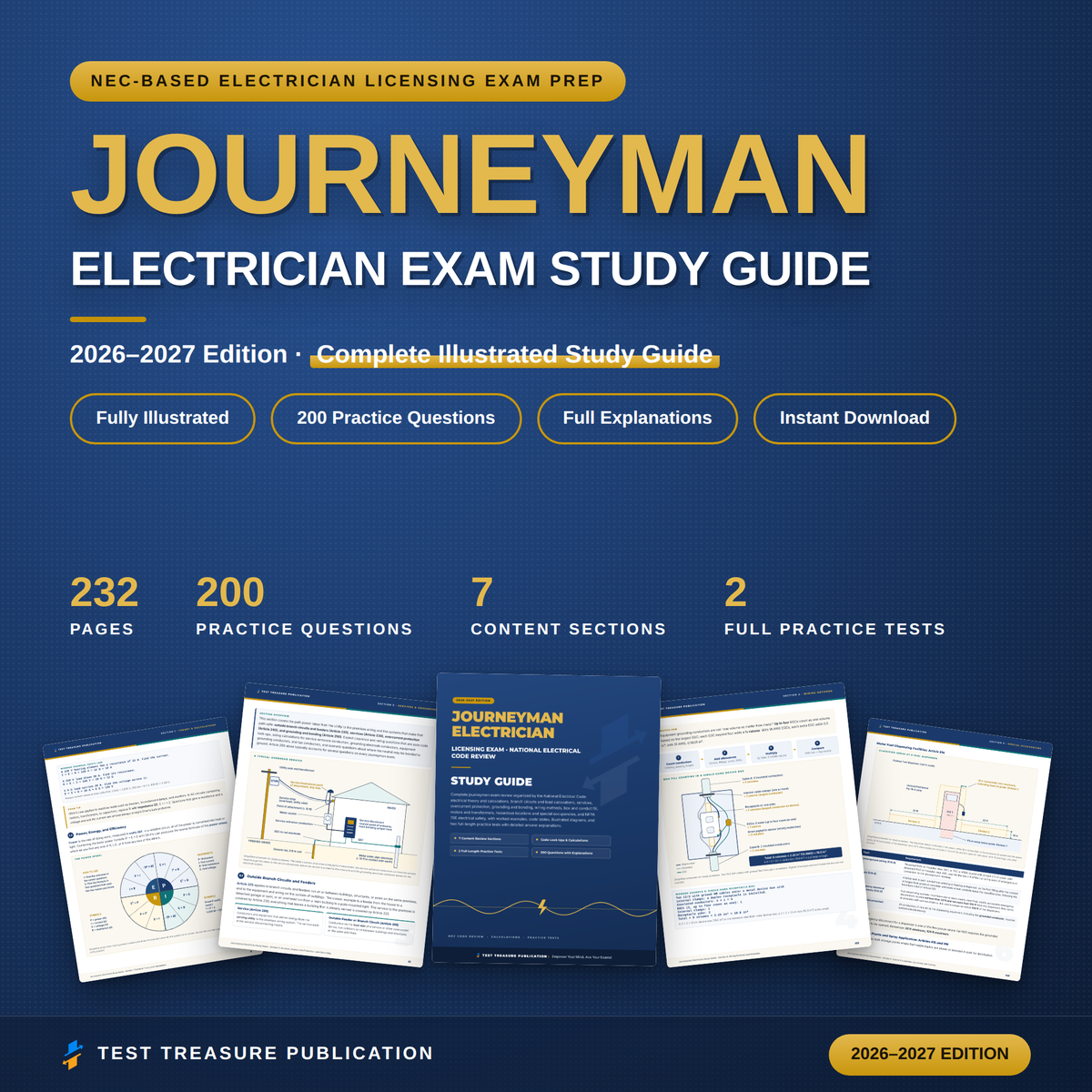 Journeyman Electrician Study Guide 2026–2027 | 200 Practice Questions