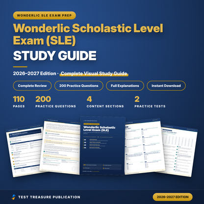 Wonderlic SLE Study Guide 2026-2027 | Scholastic Level Exam Prep for Nursing & College Admission | 200 Practice Questions PDF