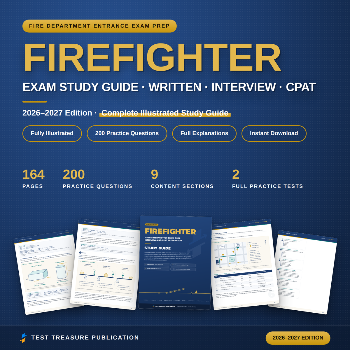 Firefighter Exam Study Guide 2026–2027 | Written Test, Interview & CPAT Prep