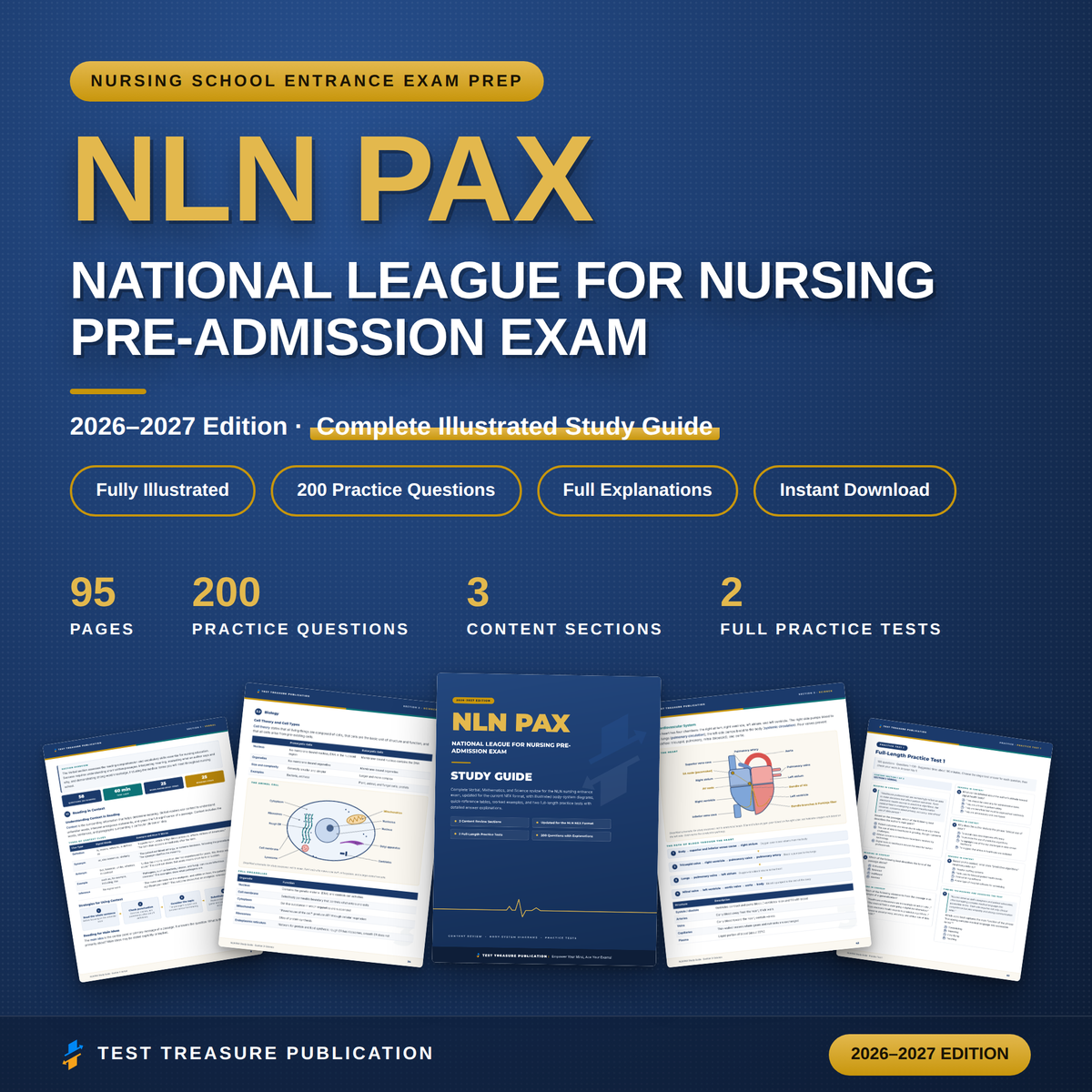 NLN PAX / NEX Study Guide 2026–2027 — Redesigned Illustrated Edition | 200 Practice Questions