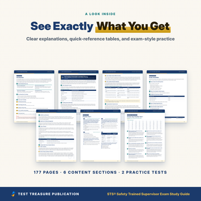 STS Exam Study Guide 2026–2027 | Safety Trained Supervisor Prep, BCSP STS5 Blueprint + 2 Practice Tests (200 Questions)