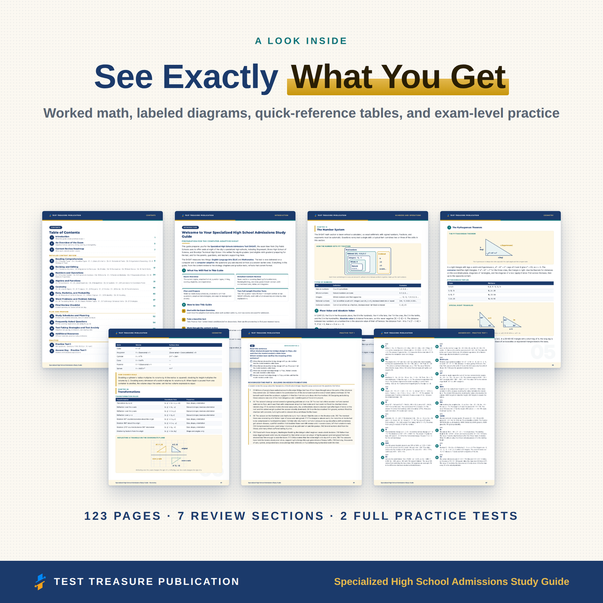 Specialized High School Admissions Study Guide 2026-2027, NYC 8th Grade Entrance Exam Prep, Adaptive Test, 200 Questions, Printable PDF