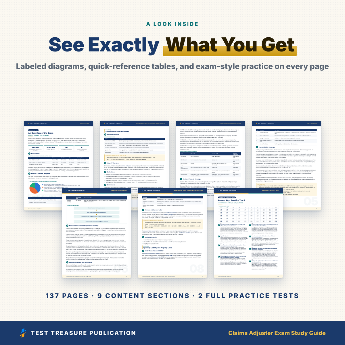 Claims Adjuster Exam Study Guide 2026–2027 | All-Lines & P&C Prep, 200 Practice Questions
