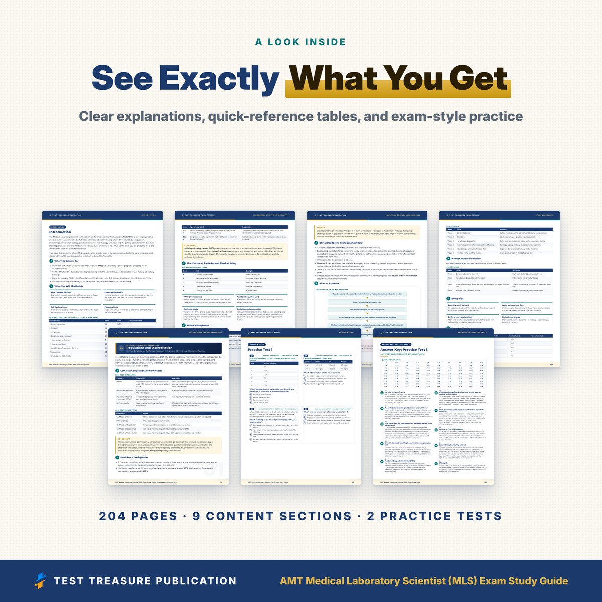 AMT MLS Exam Study Guide 2026–2027 | Medical Laboratory Scientist MLS(AMT) Certification Prep + 200 Practice Questions