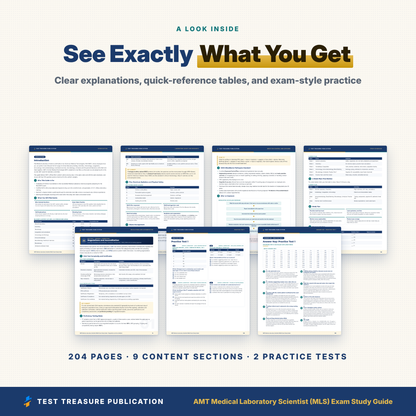 AMT MLS Exam Study Guide 2026–2027 | Medical Laboratory Scientist MLS(AMT) Certification Prep + 200 Practice Questions