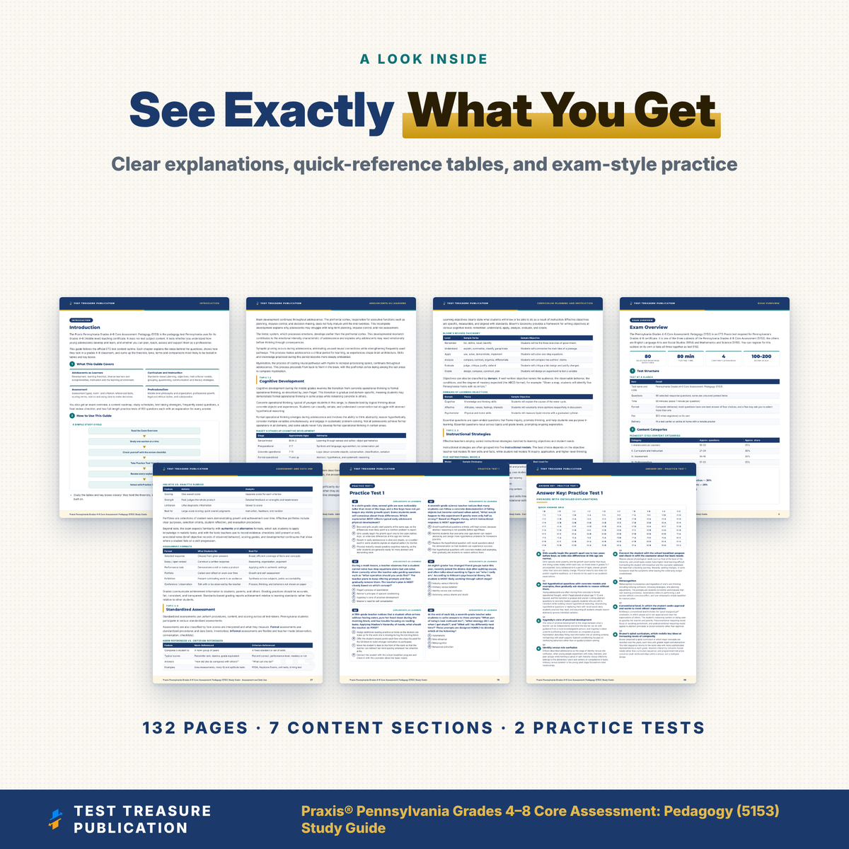 Praxis Pennsylvania Grades 4-8 Core Pedagogy 5153 Study Guide 2026-2027 | PA Middle Level Teacher Certification Prep + 2 Practice Tests