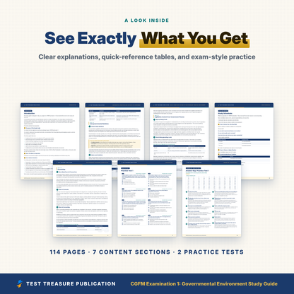 CGFM Exam 1 Study Guide 2026–2027 | Governmental Environment Prep + 2 Practice Tests, 200 Questions | Certified Government Financial Manager