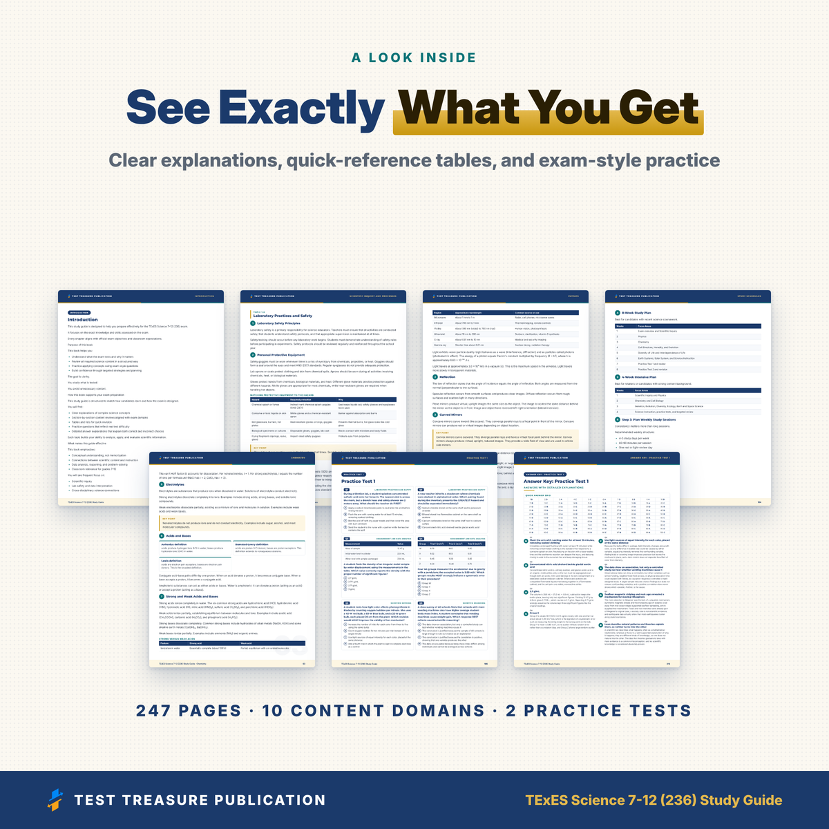 TExES Science 7-12 236 Study Guide 2026–2027 | Texas Science Teacher Certification Prep | 200 Practice Questions | Printable PDF